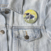 Keeshond Aspen Painting - Niedliche Originalkunst Button (Beispiel)