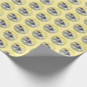 Keeshond Aspen Painting - Niedliche Originalkunst Geschenkpapier (Ecke)