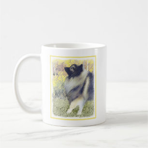 Keeshond Aspen Painting - Niedliche Originalkunst Kaffeetasse