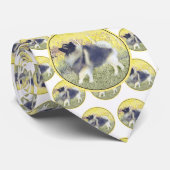 Keeshond Aspen Painting - Niedliche Originalkunst Krawatte (Gerollt)