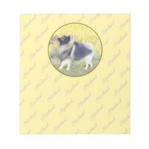 Keeshond Aspen Painting - Niedliche Originalkunst Notizblock