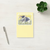 Keeshond Aspen Painting - Niedliche Originalkunst Post-it Klebezettel (Büro)