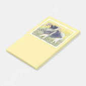 Keeshond Aspen Painting - Niedliche Originalkunst Post-it Klebezettel (angewinkelt)