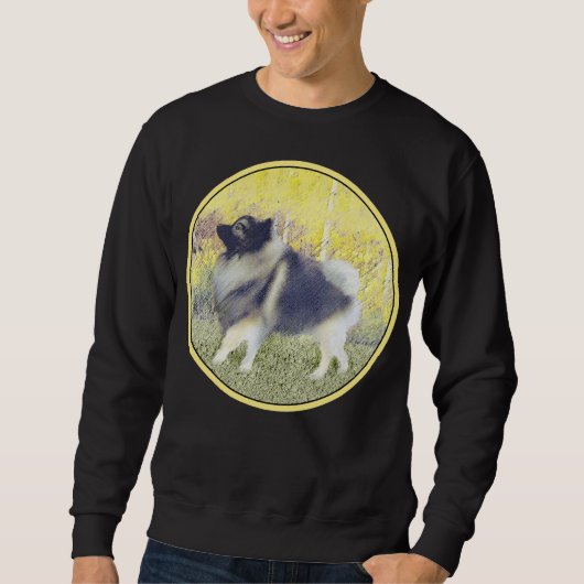 Keeshond Aspen Painting - Niedliche Originalkunst Sweatshirt (Vorderseite)