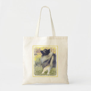 Keeshond Aspen Painting - Niedliche Originalkunst Tragetasche