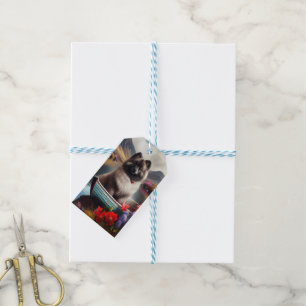Keeshond auf einem Paddel: Ein landschaftliches Ab Geschenkanhänger
