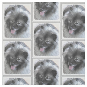 Keeshond-Bailey-Malerei - niedliche ursprüngliche Stoff