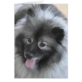 Keeshond Bailey Painting - Niedliche Original Dog