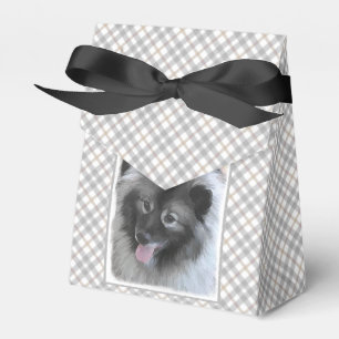 Keeshond Bailey Painting - Niedliche Original Dog  Geschenkschachtel