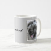 Keeshond Bailey Painting - Niedliche Original Dog Kaffeetasse (VorderseiteRechts)