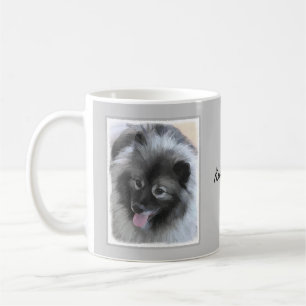 Keeshond Bailey Painting - Niedliche Original Dog Kaffeetasse