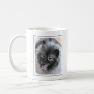 Keeshond Bailey Painting - Niedliche Original Dog Kaffeetasse