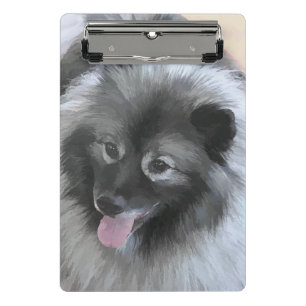 Keeshond Bailey Painting - Niedliche Original Dog Mini Klemmbrett