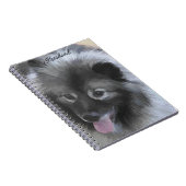 Keeshond Bailey Painting - Niedliche Original Dog Notizblock (Rechte Seite)