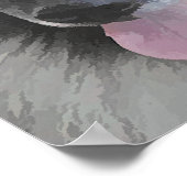 Keeshond Bailey Painting - Niedliche Original Dog  Poster (Ecke)