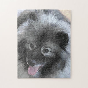 Keeshond Bailey Painting - Niedliche Original Dog Puzzle