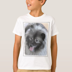 Keeshond Bailey Painting - Niedliche Original Dog  T-Shirt