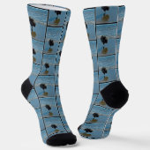 Keeshond Ballettfotos Niedliche Original Dog Art Socken (Gewinkelt)