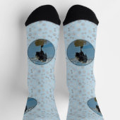 Keeshond Ballettfotos - Niedliche Original Dog Art Socken (Oben)