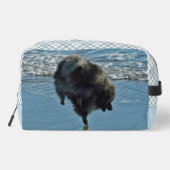 Keeshond Ballettfotos Niedliche Original Dog Art Waschbeutel (Rückseite)