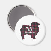 Keeshond BESTE FREUNDIN Geschenke Magnet (Vorderseite/Rückseite)