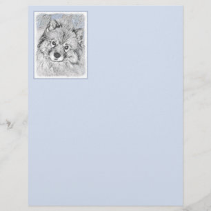 Keeshond Beth Painting - Niedliche Originalkunst d