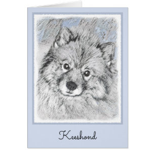 Keeshond Beth Painting - Niedliche Originalkunst d