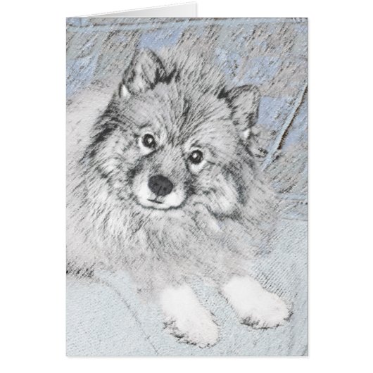 Keeshond Beth Painting - Niedliche Originalkunst d (Vorne)