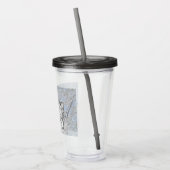 Keeshond Beth Painting - Niedliche Originalkunst d Acryltrinkbecher (Links)