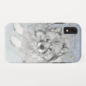 Keeshond Beth Painting - Niedliche Originalkunst d Case-Mate iPhone Hülle (Rückseite (Horizontal))