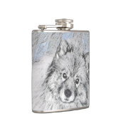 Keeshond Beth Painting - Niedliche Originalkunst d Flachmann (Rechts)