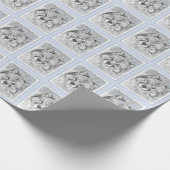 Keeshond Beth Painting - Niedliche Originalkunst d Geschenkpapier (Ecke)