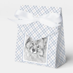 Keeshond Beth Painting - Niedliche Originalkunst d Geschenkschachtel