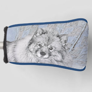 Keeshond Beth Painting - Niedliche Originalkunst d Golf Headcover