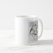 Keeshond Beth Painting - Niedliche Originalkunst d Kaffeetasse (VorderseiteRechts)