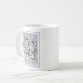 Keeshond Beth Painting - Niedliche Originalkunst d Kaffeetasse (Vorderseite Links)