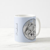 Keeshond Beth Painting - Niedliche Originalkunst d Kaffeetasse (VorderseiteRechts)