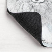 Keeshond Beth Painting - Niedliche Originalkunst d Mousepad (Ecke)