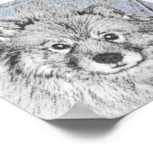 Keeshond Beth Painting - Niedliche Originalkunst d Poster (Ecke)
