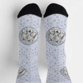 Keeshond Beth Painting - Niedliche Originalkunst d Socken (Oben)