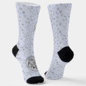 Keeshond Beth Painting - Niedliche Originalkunst d Socken (Gewinkelt)