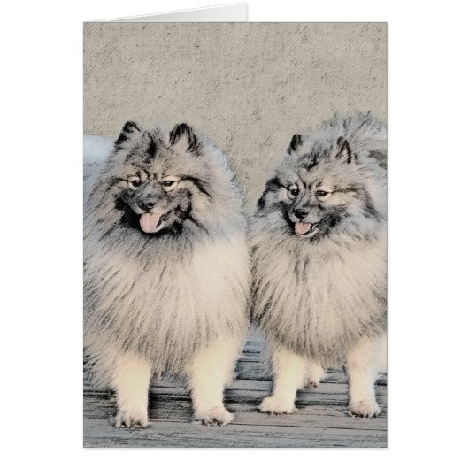 Keeshond Brothers Painting - Original Dog Art (Vorne)