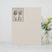 Keeshond Brothers Painting - Original Dog Art (Stehend Vorderseite)