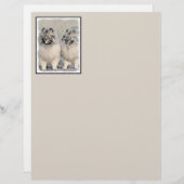 Keeshond Brothers Painting - Original Dog Art (Vorne/Hinten)