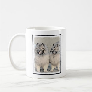 Keeshond Brothers Painting - Original Dog Art Kaffeetasse