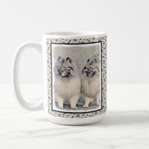 Keeshond Brothers Painting - Original Dog Art Kaffeetasse