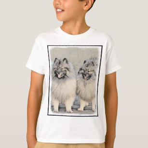 Keeshond Brothers Painting - Original Dog Art T-Shirt