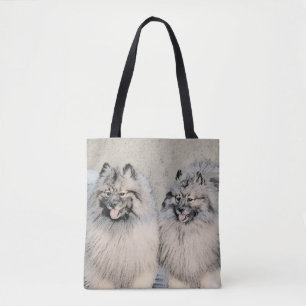 Keeshond Brothers Painting - Original Dog Art Tasche