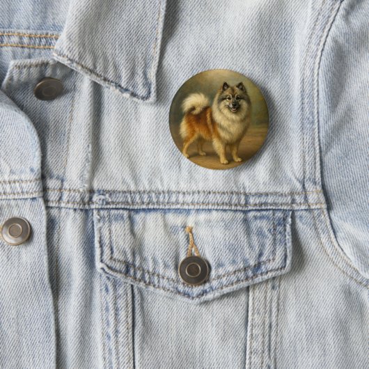 Keeshond Button (Beispiel)