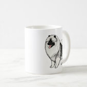 Keeshond Cartoon Dog | Niedlich Keesie Lover's Kaffeetasse (VorderseiteRechts)